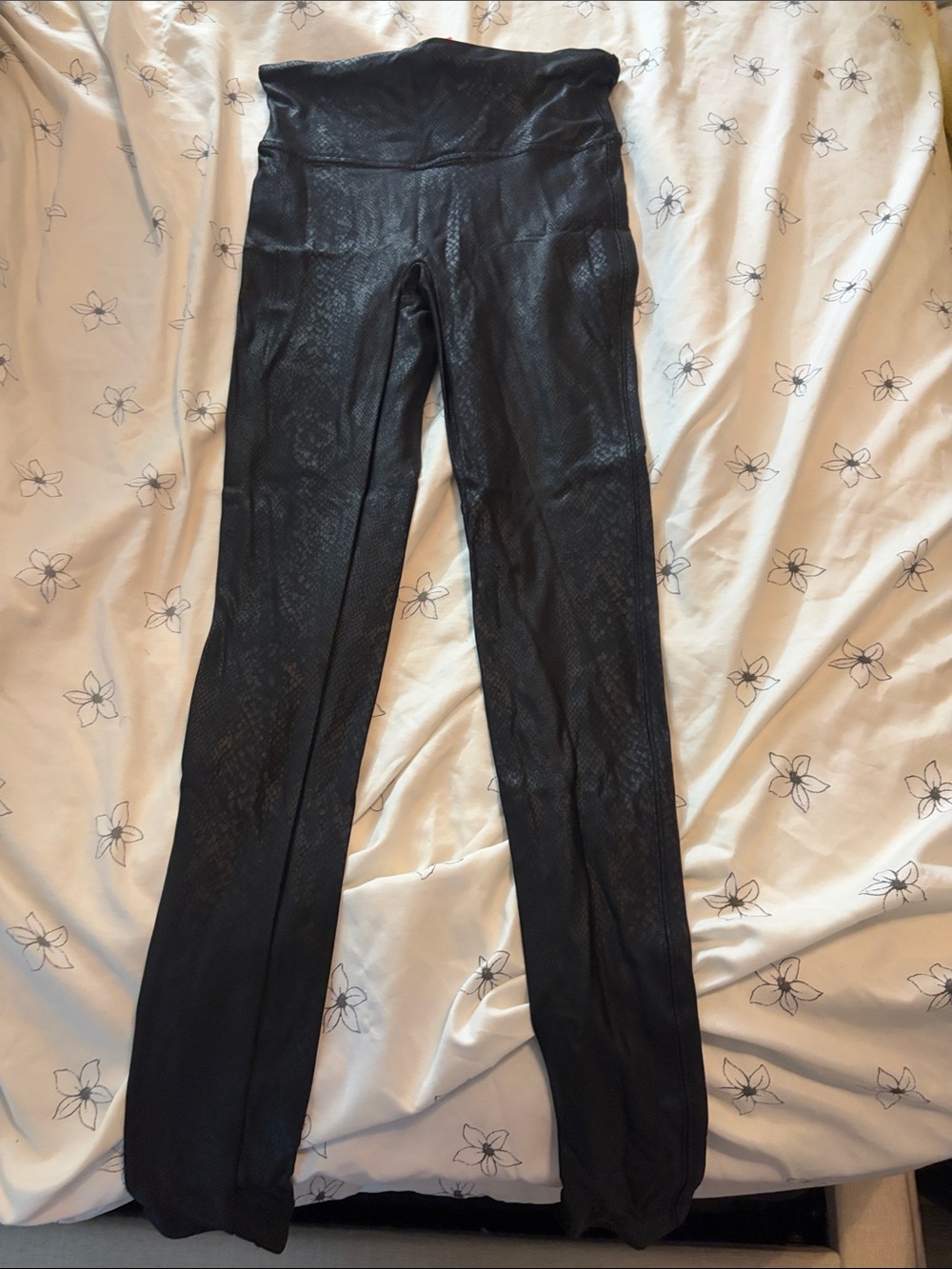 Spanx High-Waist Black Faux-Leather Leggings
